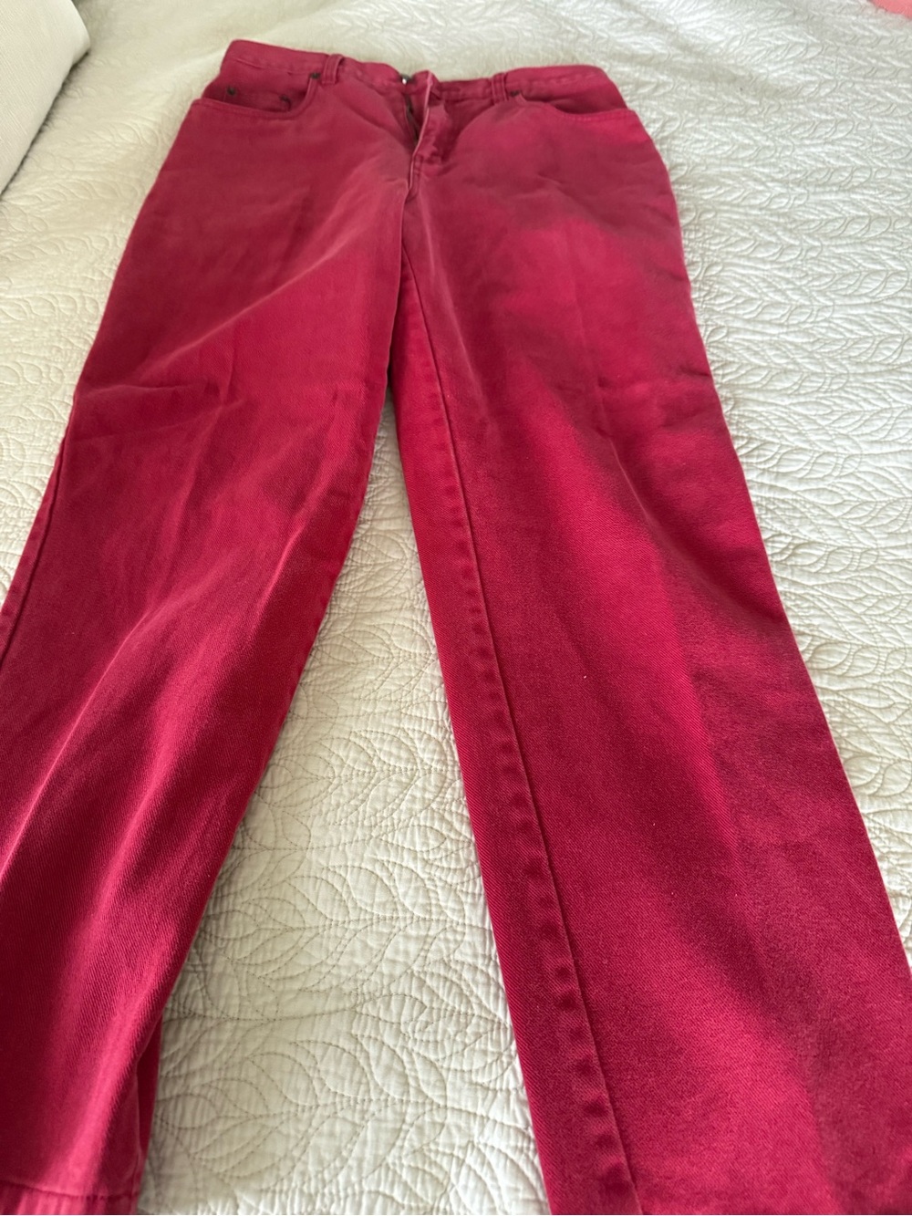 bill blass Women’s Cherry Red Straight-Leg Jeans